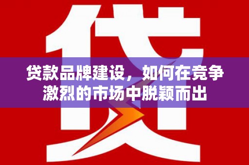 伽师贷款品牌建设，如何在竞争激烈的市场中脱颖而出