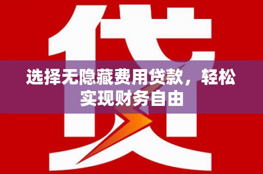 丰滨选择无隐藏费用贷款，轻松实现财务自由