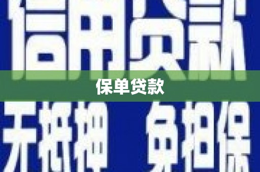 泾县保单贷款