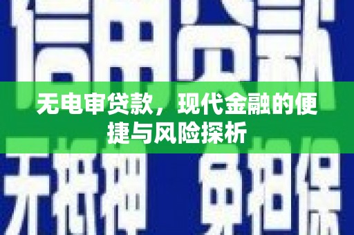 代县无电审贷款，现代金融的便捷与风险探析