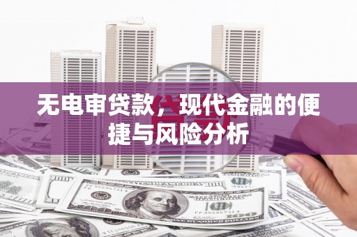 沙鹿无电审贷款，现代金融的便捷与风险分析