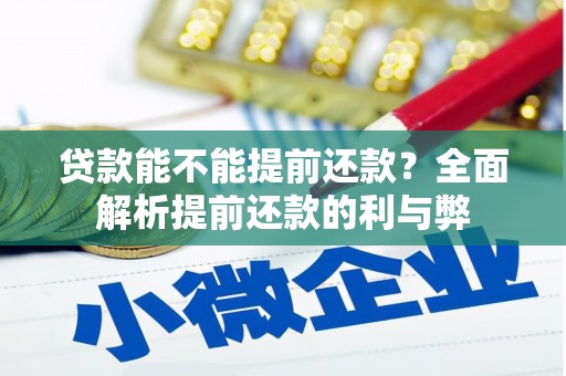 清水河贷款能不能提前还款？全面解析提前还款的利与弊