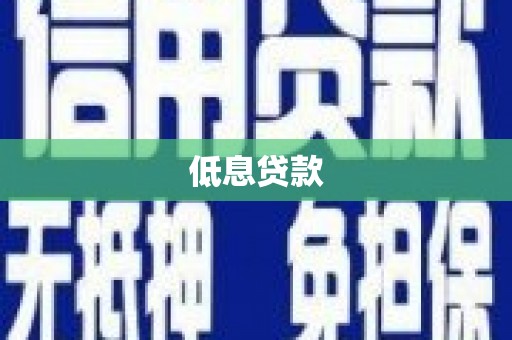 定结低息贷款
