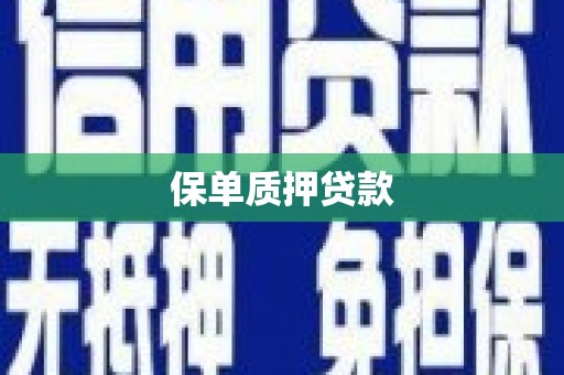 商州保单质押贷款