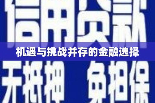 枋寮机遇与挑战并存的金融选择